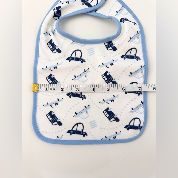 NWT 3-Pack Baby Boys Bibs Blue and White - Picture 7 of 8
